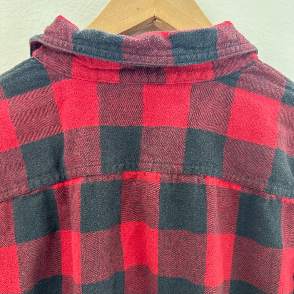 Grunge Oversized Flannel Plaid Button Shirt - Picture 7 of 12